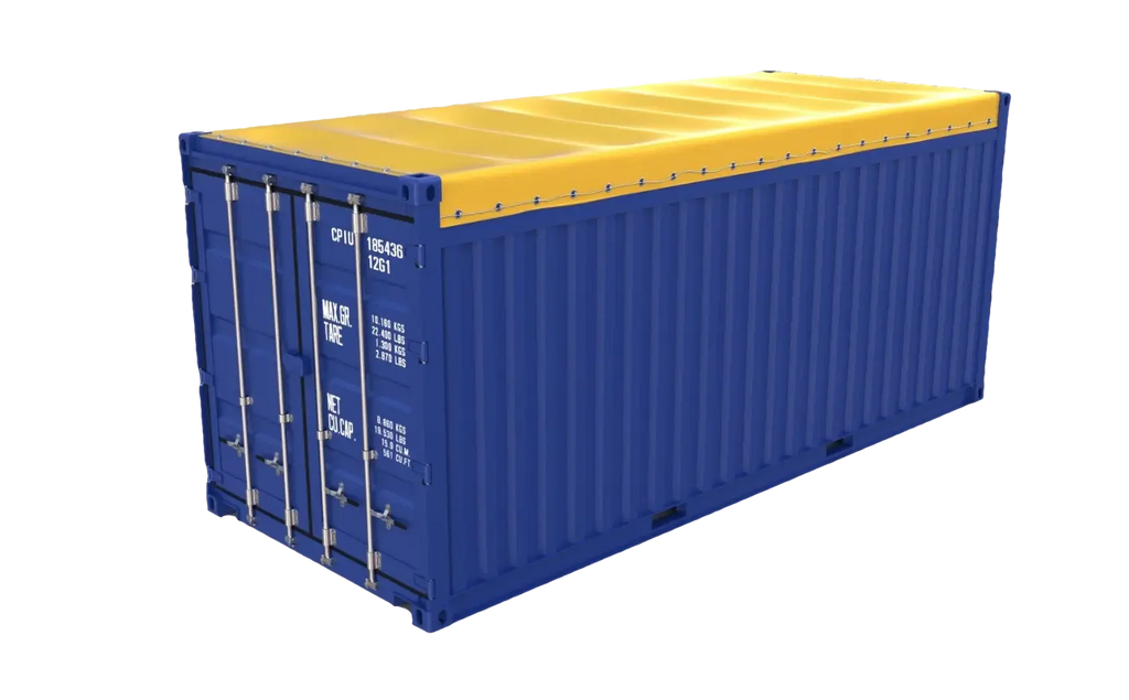 20ft open top container front view 1