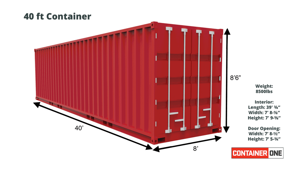 40ft Standard Cargo Worthy Shipping Container (40STCW)
